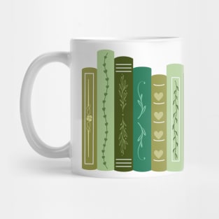 Green Bookshelf Mug